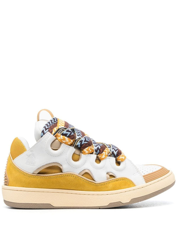 LANVIN MEN LEATHER CURB SNEAKERS - NOBLEMARS