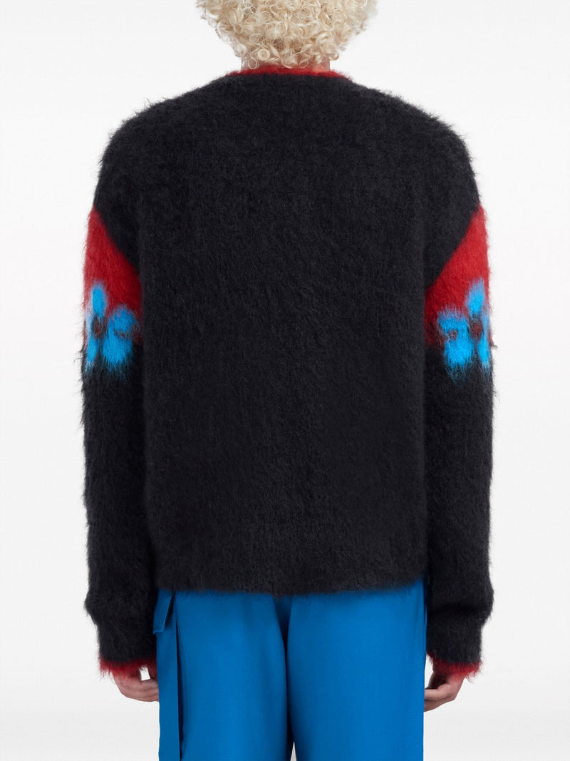 MARNI Men V-Neck Floral Pattern Sweater - NOBLEMARS