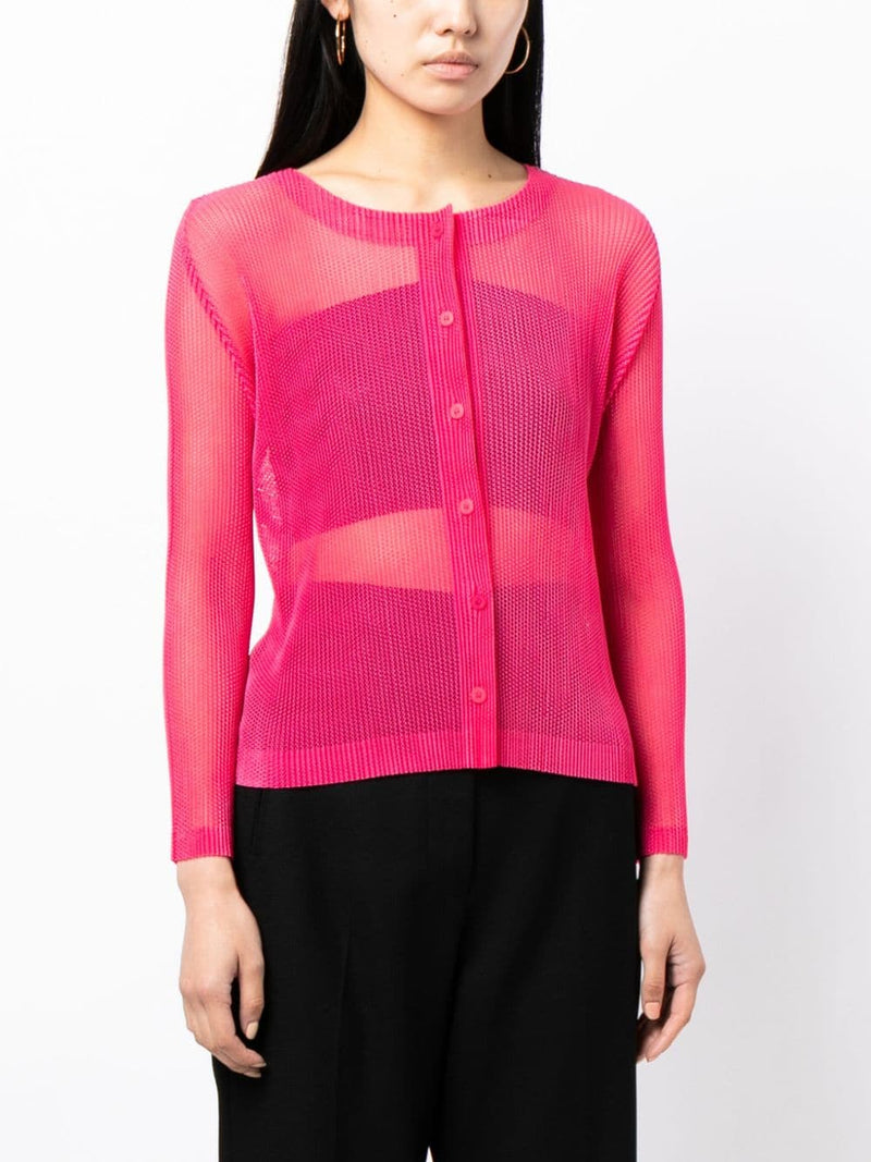 PLEATS PLEASE ISSEY MIYAKE WOMEN TATAMI AUGUST CARDIGAN - NOBLEMARS