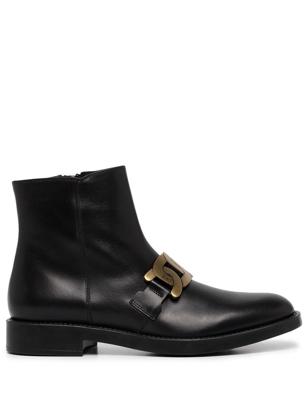 TOD'S WOMEN GOMMA 60C GOLDEN CALF LEATHER CHELSEA BOOTS - NOBLEMARS