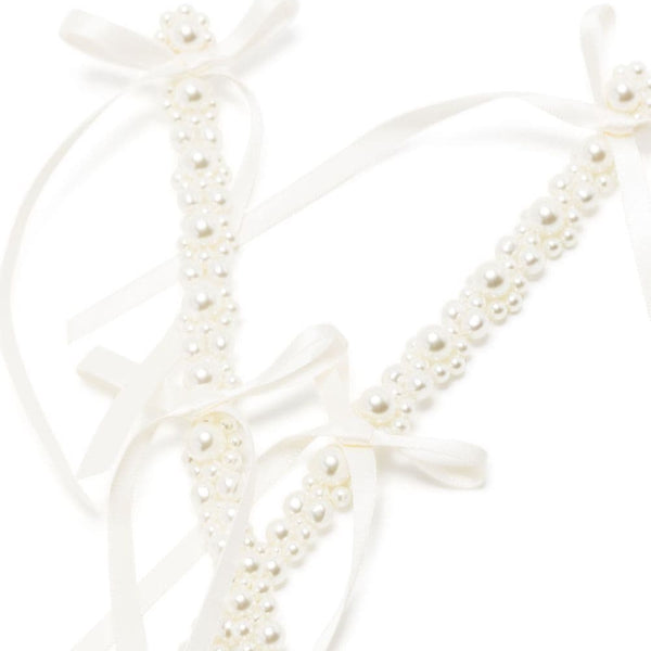 Xl Ribbon Drip Pearl Earrings By Simone Rocha