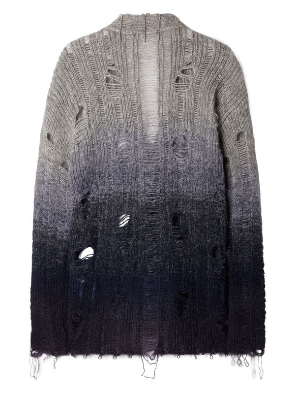 OFF-WHITE MEN DISTRESSED MOHAIR CARDIGAN - NOBLEMARS