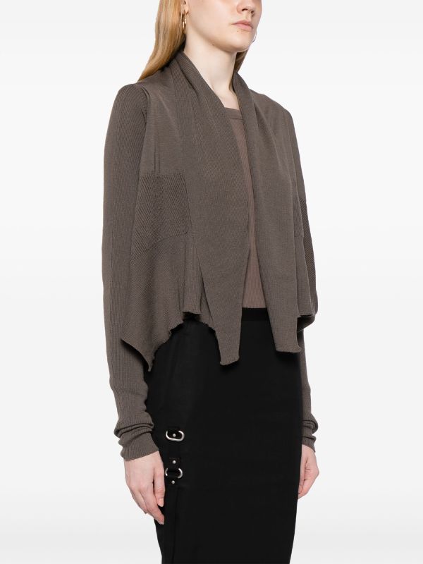 RICK OWENS WOMEN SHORT WRAP CARDIGAN - NOBLEMARS