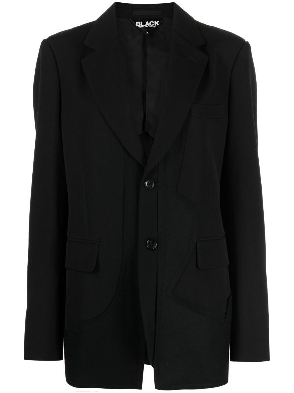 COMME DES GARCONS BLACK wool gabardine jacket - NOBLEMARS