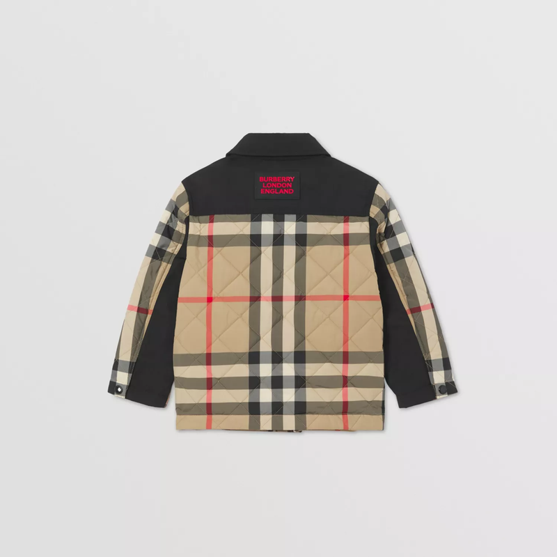 BURBERRY KIDS VINTAGE CHECK DIAMOND QUILTED JACKET - NOBLEMARS