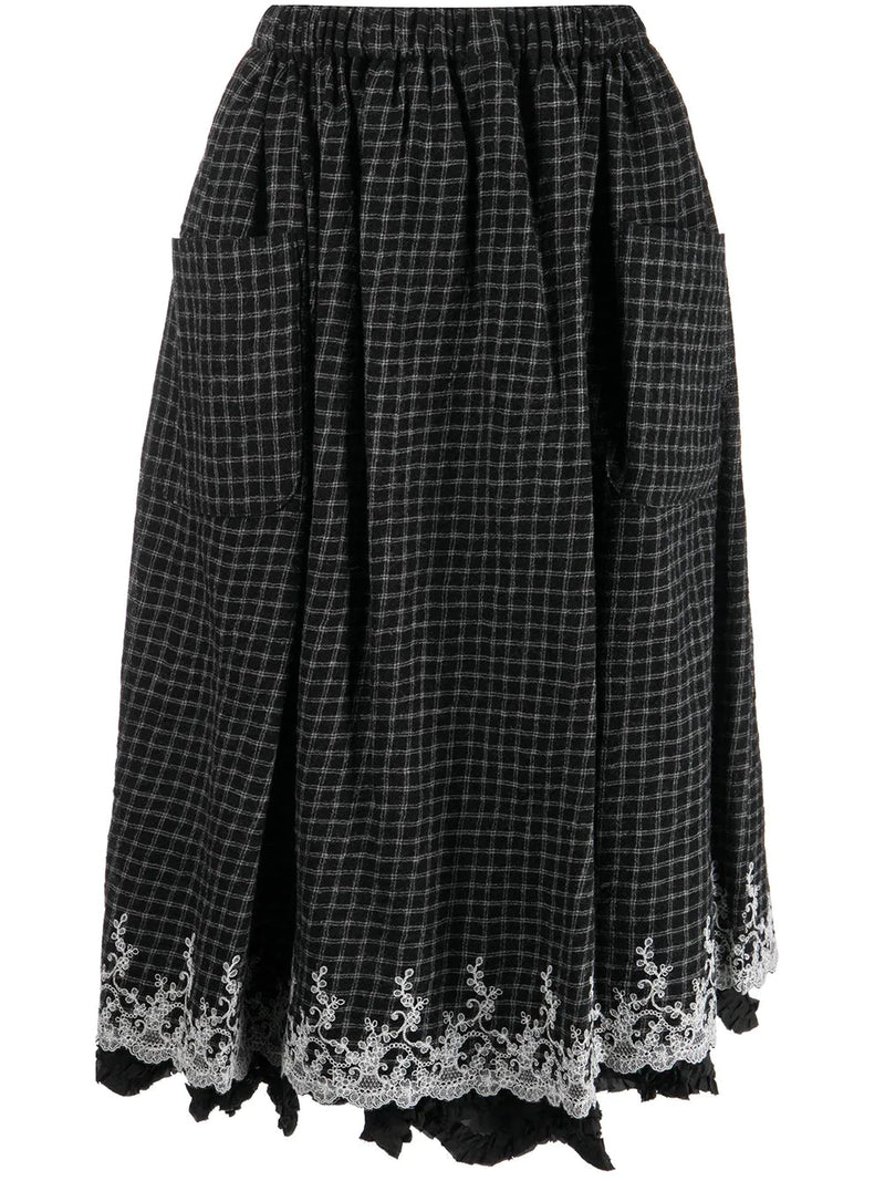 TAO COMME DES GARCONS WOMEN LACE EMBROIDERY SKIRT - NOBLEMARS