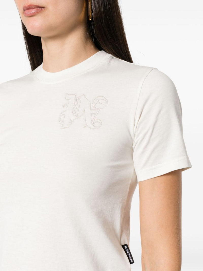 PALM ANGELS Women Monogram Fitted Tee - NOBLEMARS