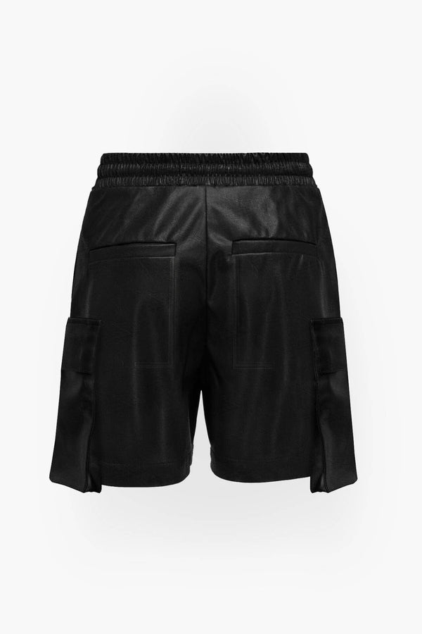 AKINGS ZIP LEATHER CARGO SHORTS - NOBLEMARS