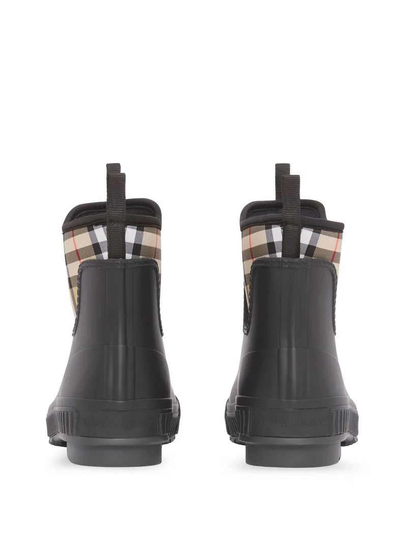 Burberry Vintage Check Neoprene and Rubber Rain Boots