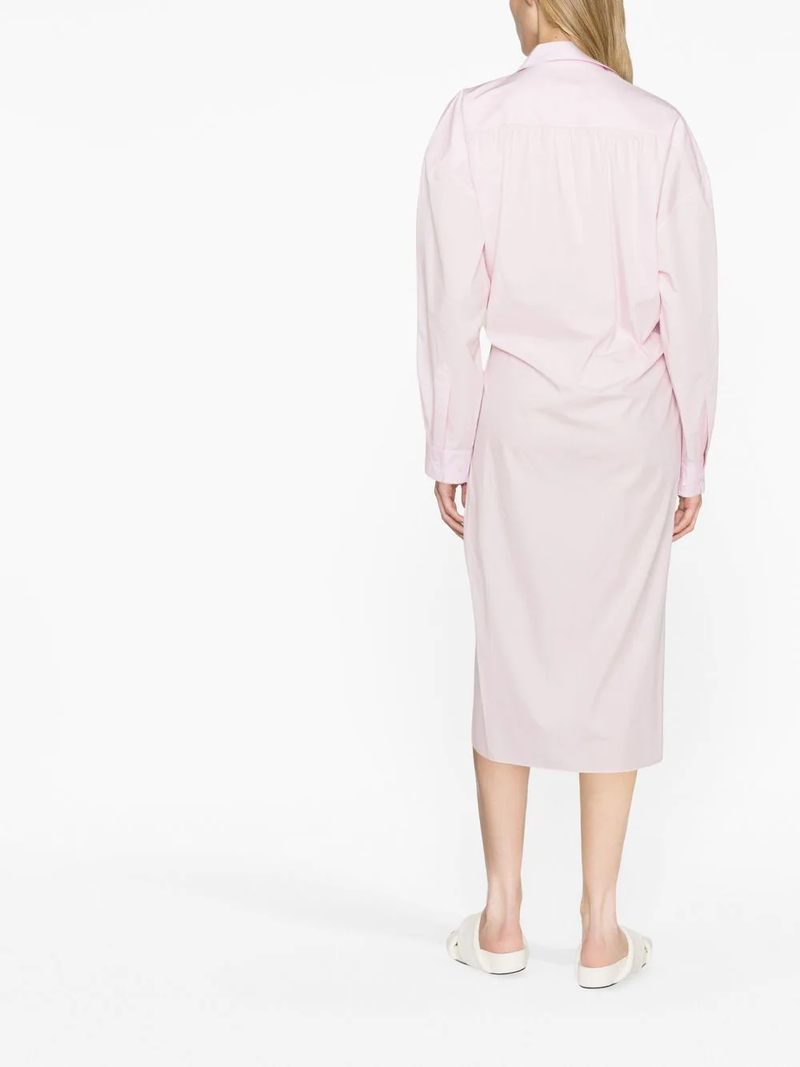 LEMAIRE WOMEN STRAIGHT COLLAR TWISTED DRESS - NOBLEMARS