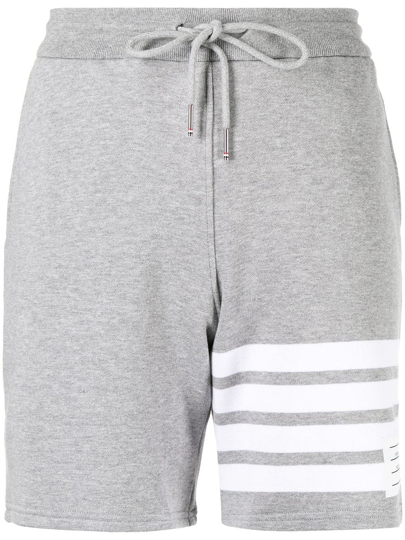 THOM BROWNE WOMEN MID THIGH SHORTS IN CLASSIC LOOP BACK W/ ENGINEERED 4 BAR - NOBLEMARS