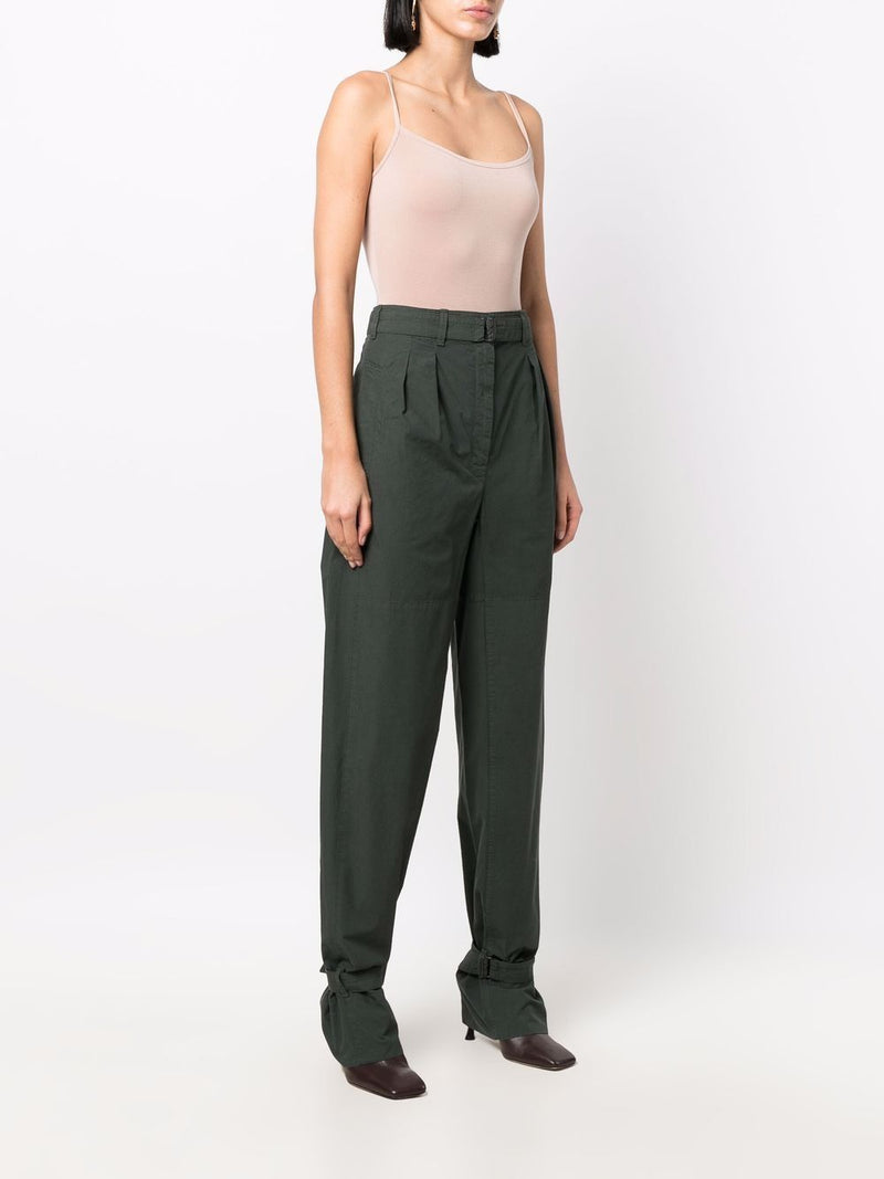LEMAIRE WOMEN PLEATED PANTS WITH STRAPS - NOBLEMARS