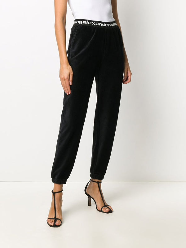 T BY ALEXANDER WANG WOMEN STRETCHY CORDUROY PANT WITH LOGO ELASTIC BAND - NOBLEMARS