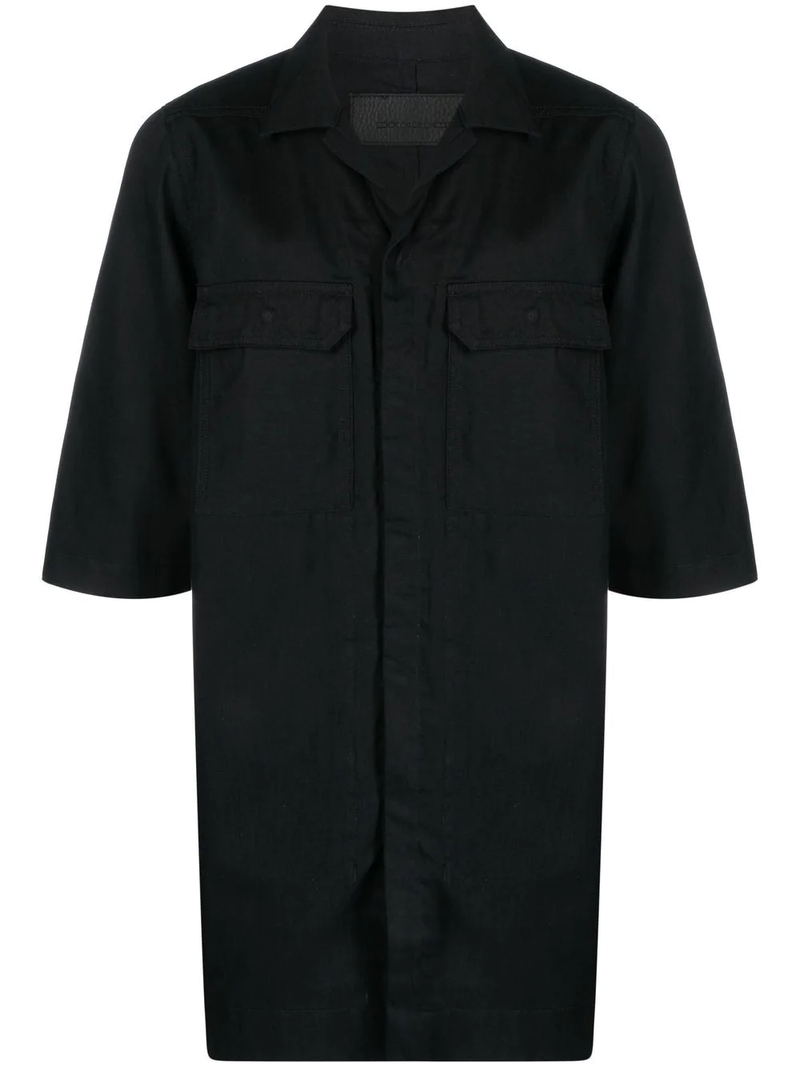 RICK OWENS DRKSHDW MEN 8OZ SELVEDGE DENIM MAGNUM SHIRT - NOBLEMARS