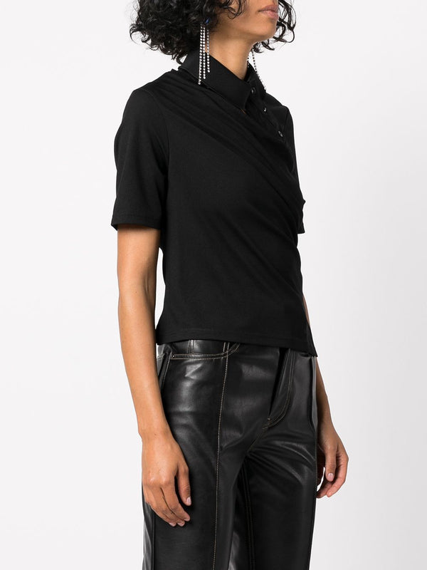 Y/PROJECT WOMEN TWISTED DOUBLE COLLAR POLO - NOBLEMARS
