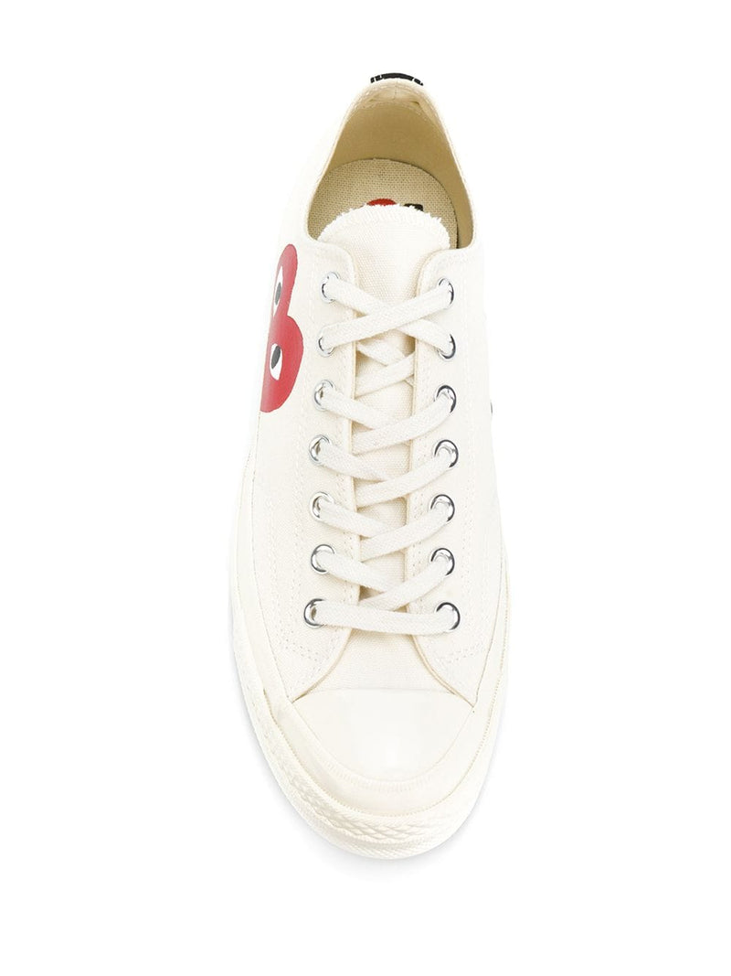 COMME DES GARCONS PLAY X CONVERSE CHUCK TAYLOR LOW TOP SNEAKERS - NOBLEMARS
