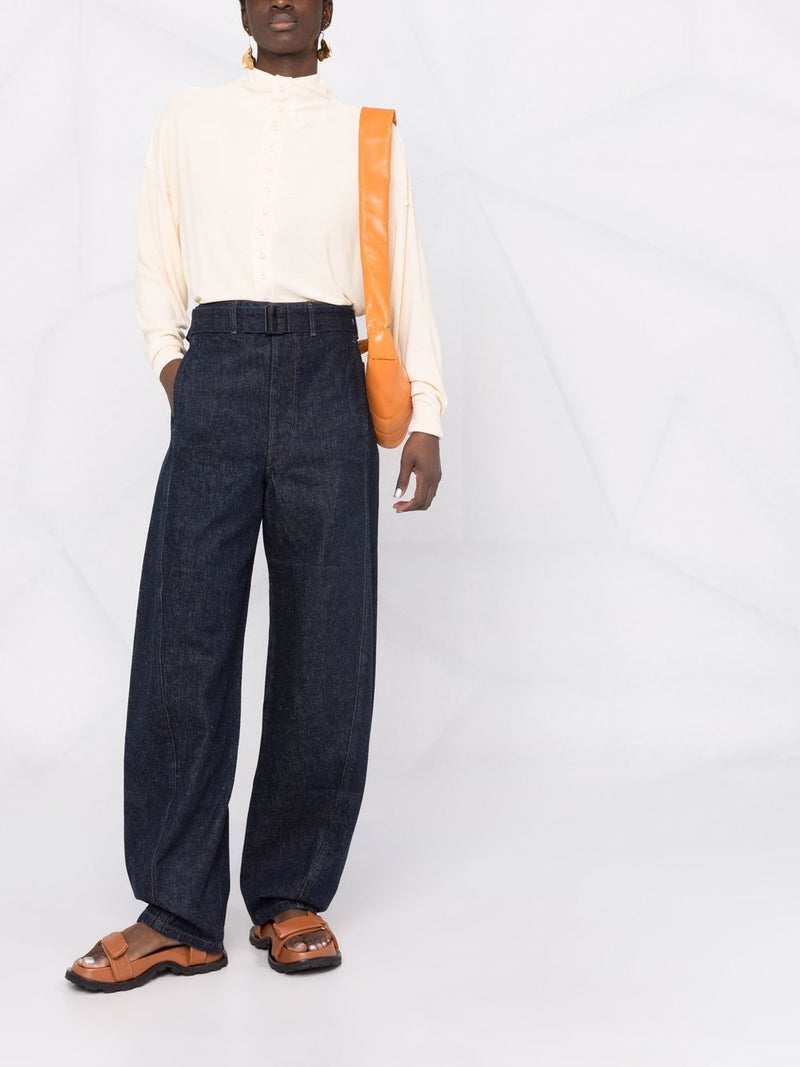 Lemaire mens lightweight Belted pants. L.$890