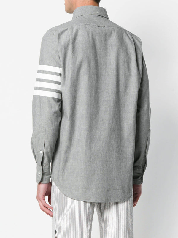THOM BROWNE Men Straight Fit Shirt W/ 4BAR In Chambray - NOBLEMARS