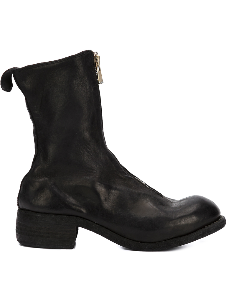 GUIDI WOMEN PL2 SOFT HORSE LEATHER FRONT ZIP BOOT BLKT - NOBLEMARS