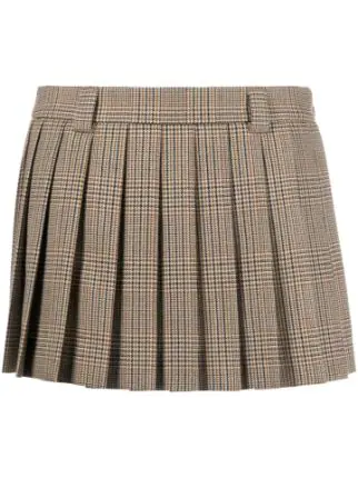 Miu Miu Women Pleated Mini Skirt