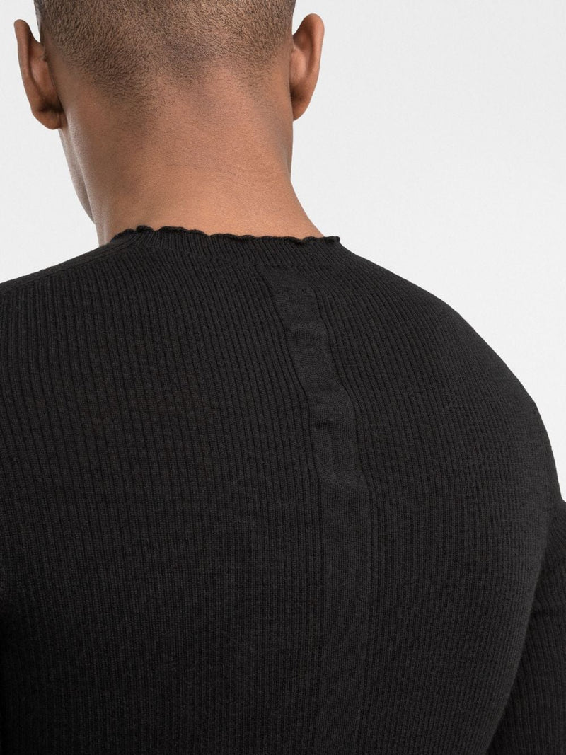 RICK OWENS MEN RIBBED ROUND NECK SWEATER - NOBLEMARS