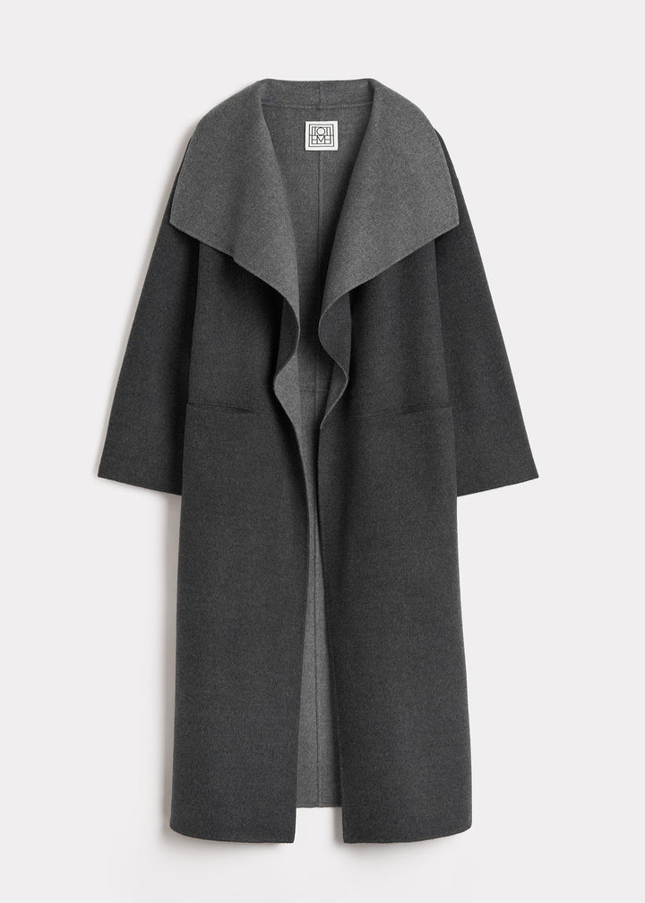 TOTEME WOMEN TWO-TONE SIGNATURE WOOL CASHMERE COAT - NOBLEMARS