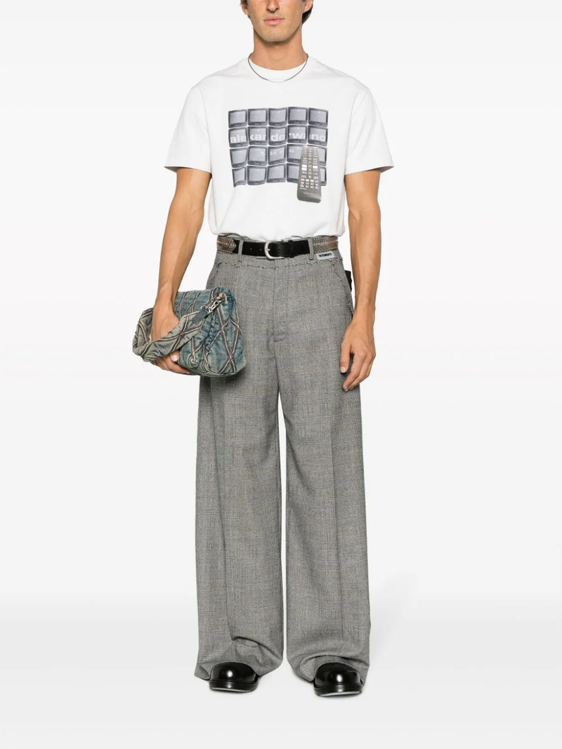 ALEXANDER WANG WOMEN SHORT SLEEVE TEE WITH TUNE IN GRAPHIC - NOBLEMARS