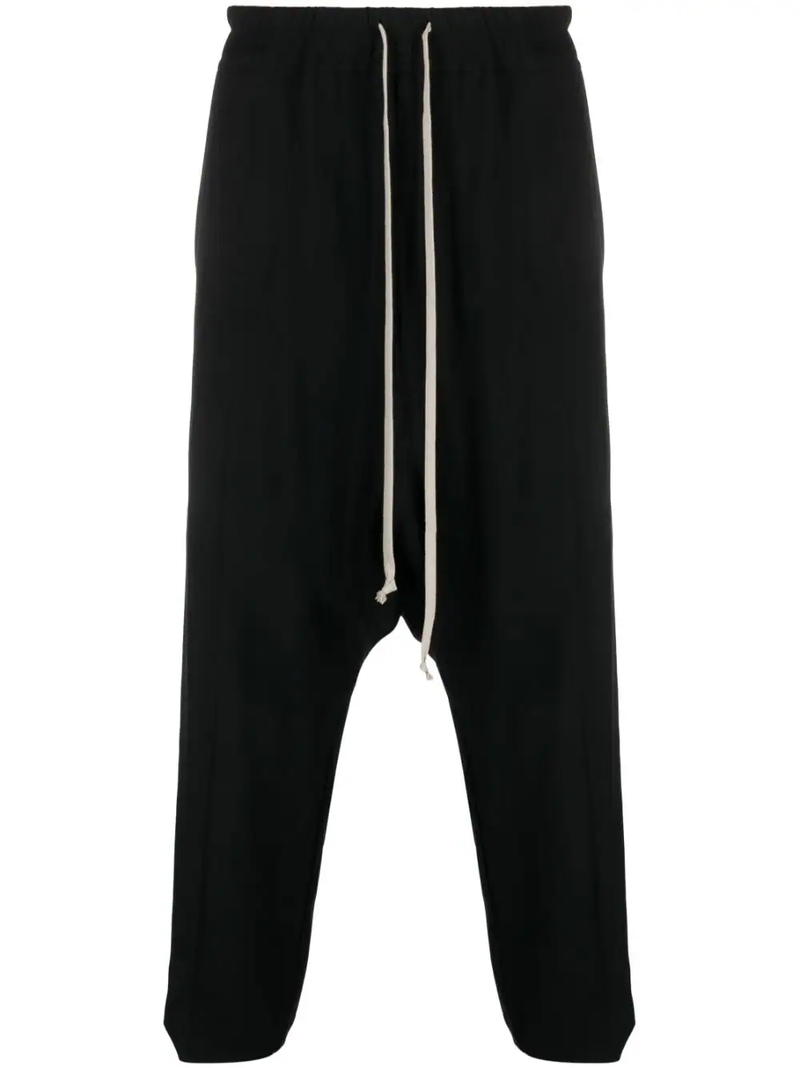 Rick Owens Men Drawstring Cropped Pants - NOBLEMARS