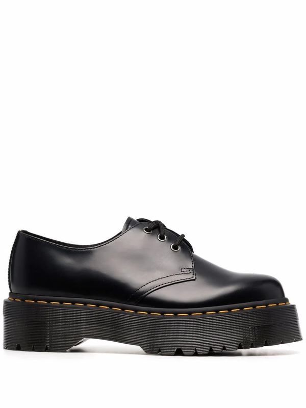 DR. MARTENS 1461 Quard Polished Smooth Leather Derby Shoes - NOBLEMARS