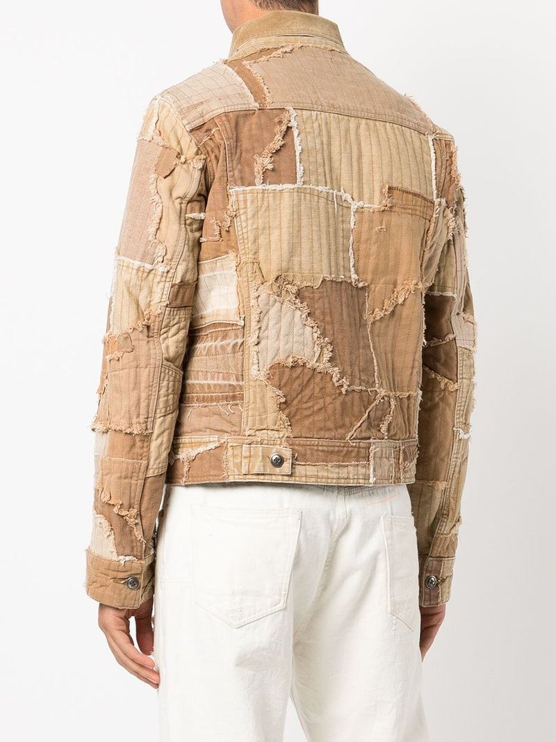 Greg Lauren Men's Stitchwork Trucker Jacket