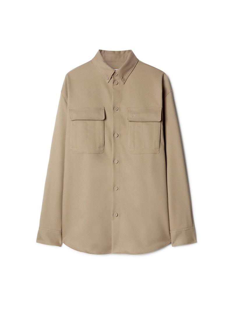 OFF-WHITE MEN OW EMBROIDERY DRILL MILITARY OVERSHIRT - NOBLEMARS