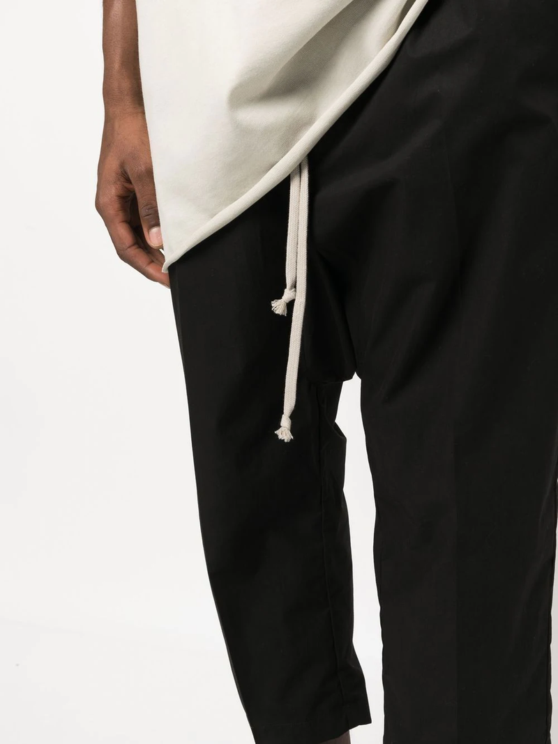 RICK OWENS MEN DRAWSTRING CROPPED PANTS - NOBLEMARS