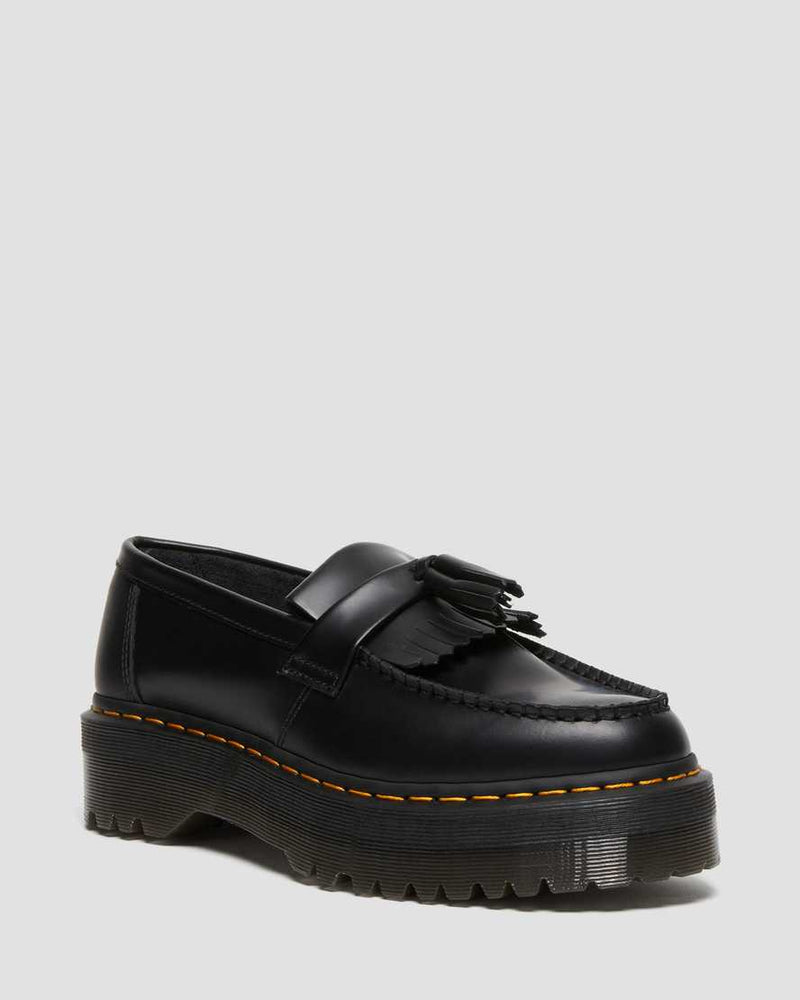 DR. MARTENS ADRIAN QUAD SMOOTH LEATHER TASSEL LOAFERS - NOBLEMARS