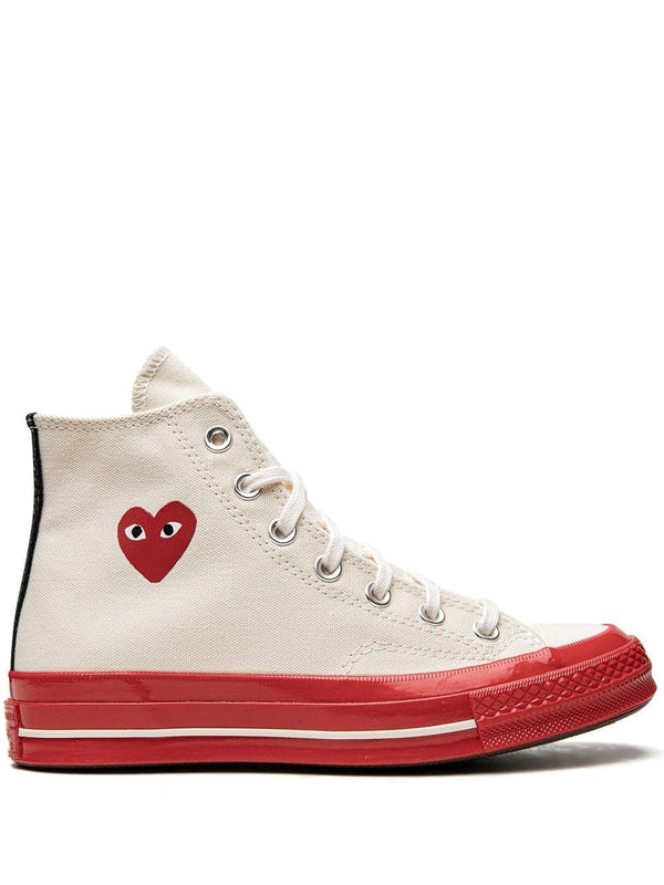 COMME DES GARCONS PLAY X CONVERSE RED SOLE HIGH TOP