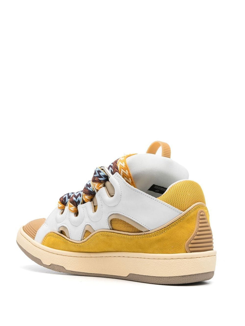 LANVIN MEN LEATHER CURB SNEAKERS - NOBLEMARS