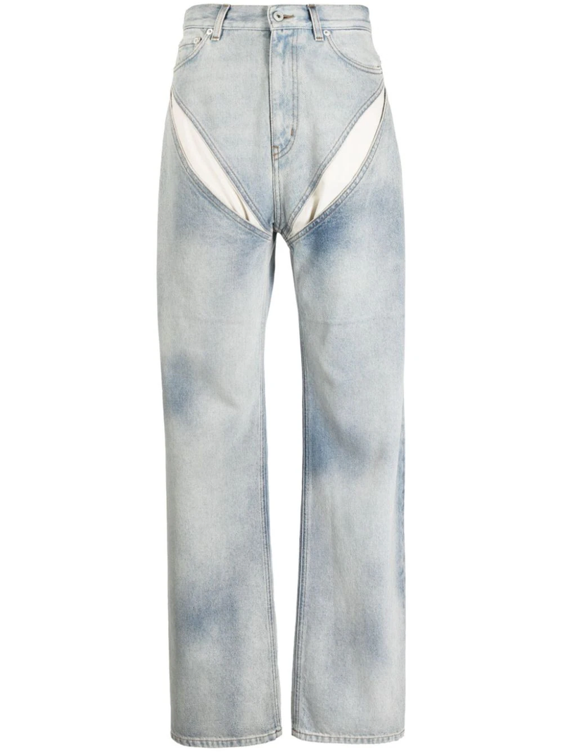 Y/PROJECT WOMEN CUT OUT JEANS - NOBLEMARS