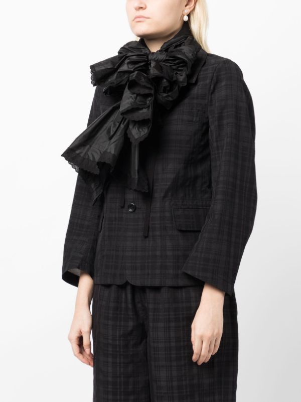 TAO COMME DES GARCONS Over-size Bow Check Pattern Jacket - NOBLEMARS