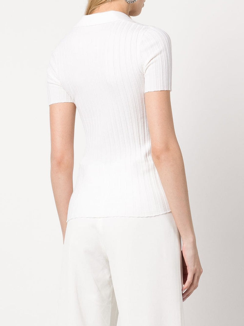 DION LEE WOMEN MERINO LACE UP PLACKET POLO - NOBLEMARS