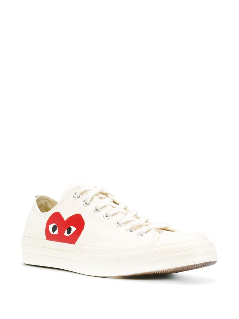 COMME DES GARCONS PLAY X CONVERSE CHUCK TAYLOR LOW TOP SNEAKERS - NOBLEMARS