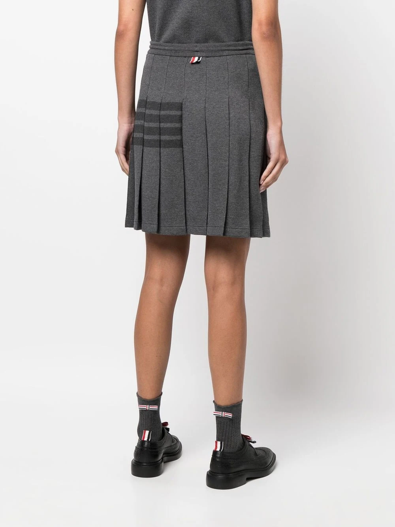 DOUBLE FACE PLEATS SKIRT-