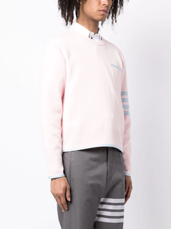 THOM BROWNE MEN MILANO STITCH BOXY FIT CREW NECK PULLOVER IN