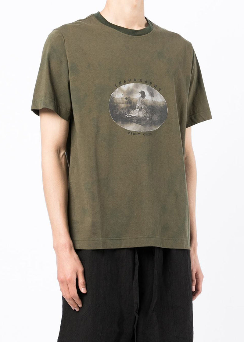 Ziggy Chen Olive Basic Graphic T-Shirt - NOBLEMARS
