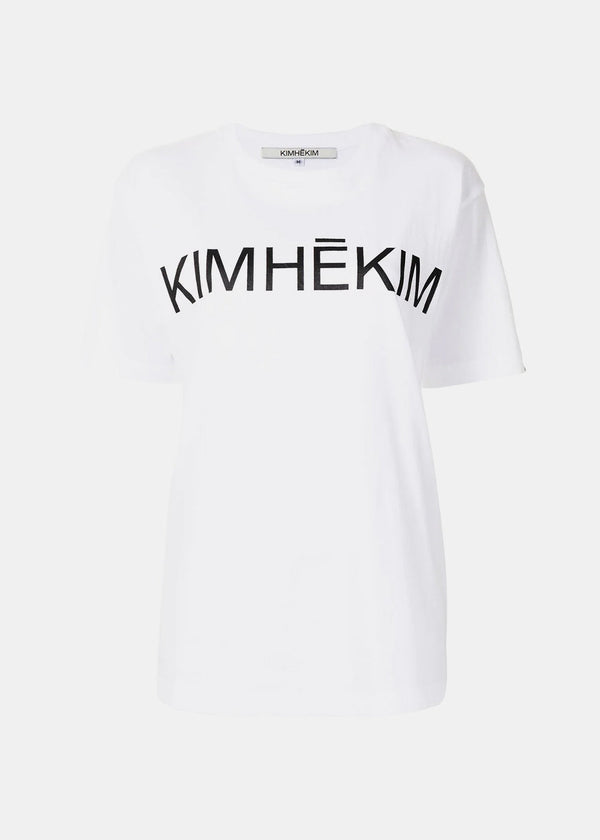 Kimhēkim White Logo T-Shirt - NOBLEMARS