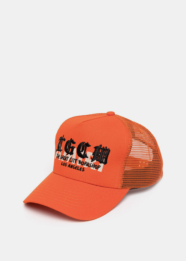 AMIRI Orange T.G.C.W. Trucker Hat - NOBLEMARS