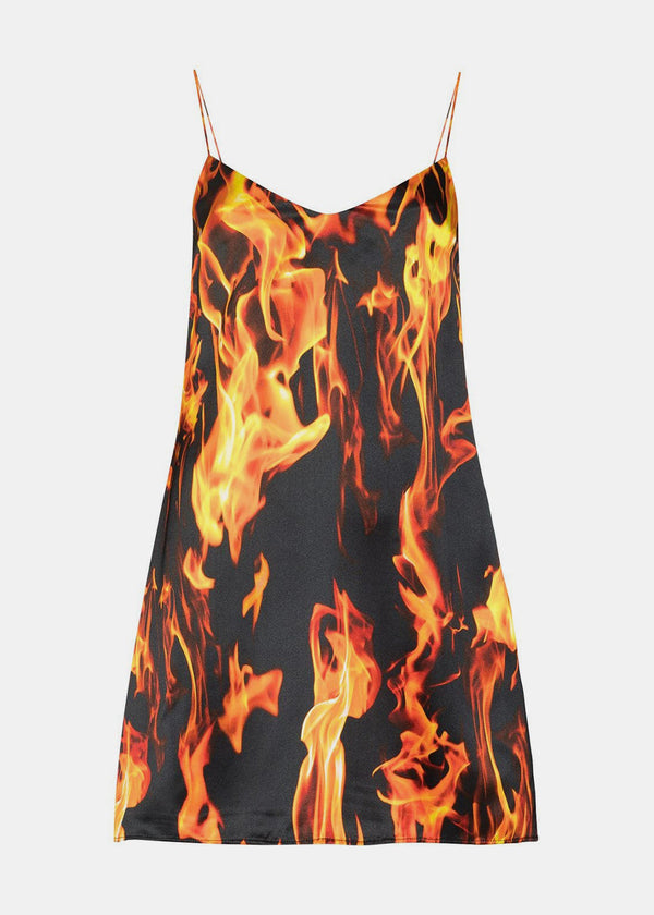 VETEMENTS Fire Print Slip Dress - NOBLEMARS