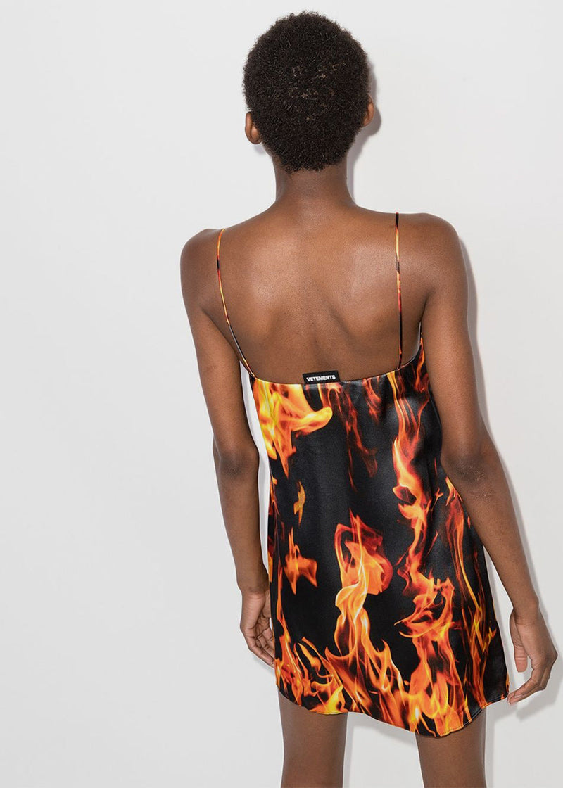 VETEMENTS Fire Print Slip Dress - NOBLEMARS