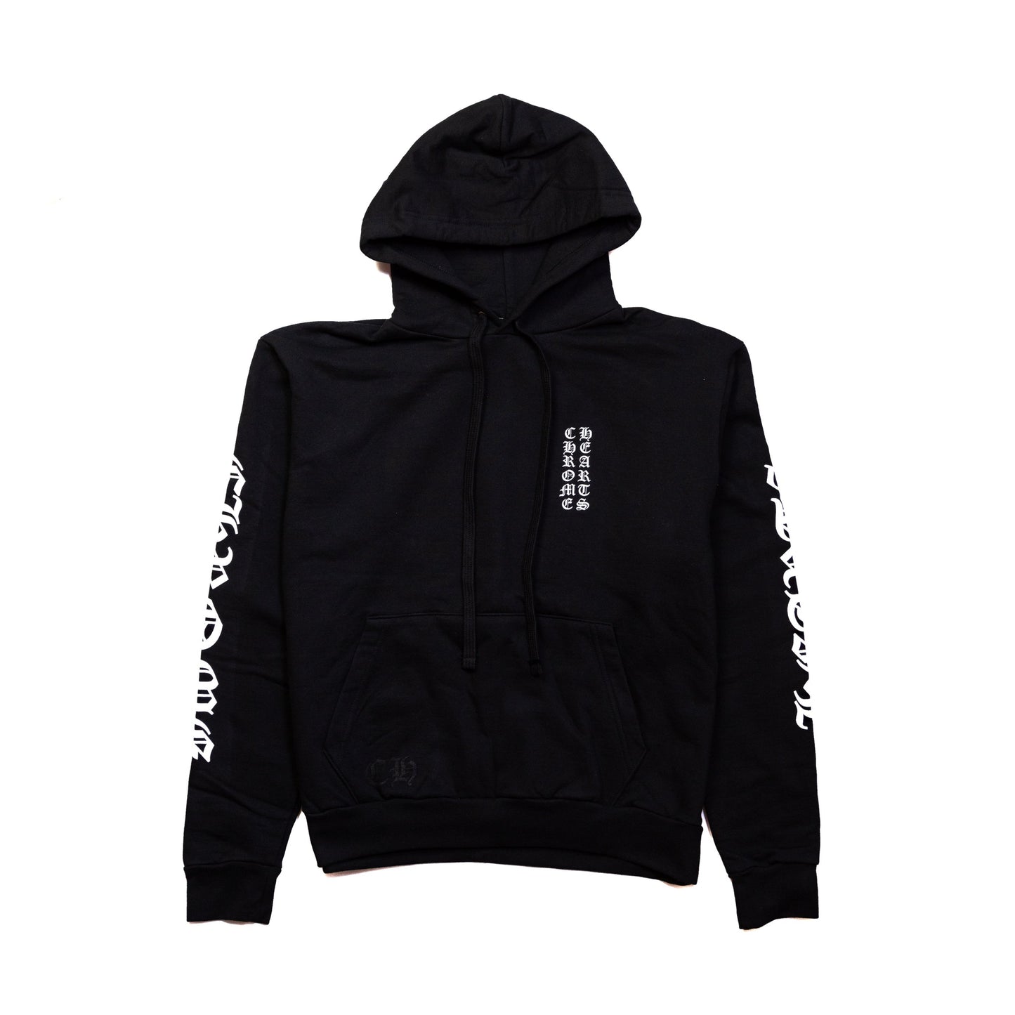 Chrome Hearts Vertical Logo FU Hood Hoodie Black - NOBLEMARS