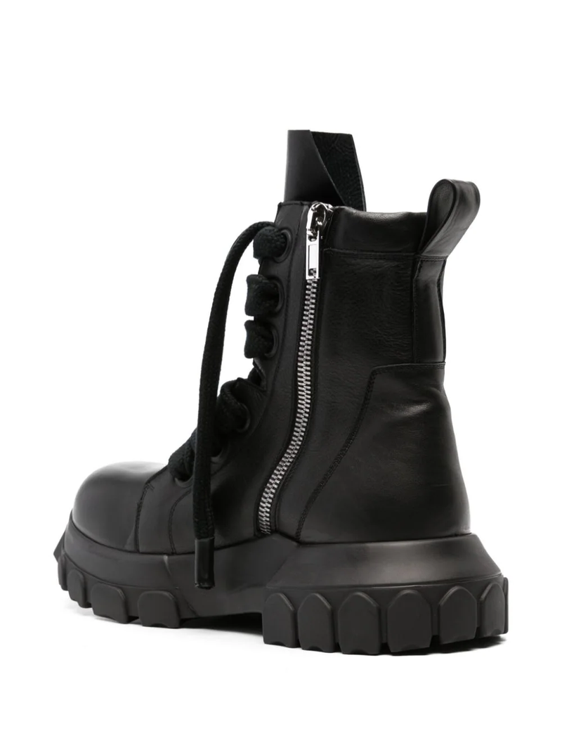 RICK OWENS Men Jumbo lace Laced up Bozo Tractor Boots - NOBLEMARS