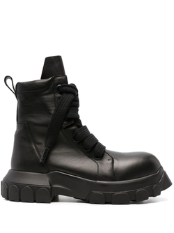 RICK OWENS Men Jumbo lace Laced up Bozo Tractor Boots - NOBLEMARS
