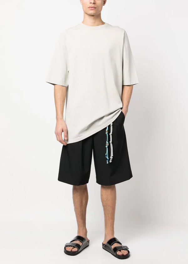 Song For The Mute Black Single Pleated Shorts - NOBLEMARS